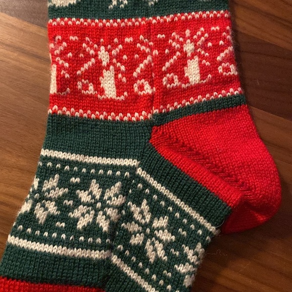 Dad Garnet Hill Christmas Wool Stocking - Picture 8 of 9